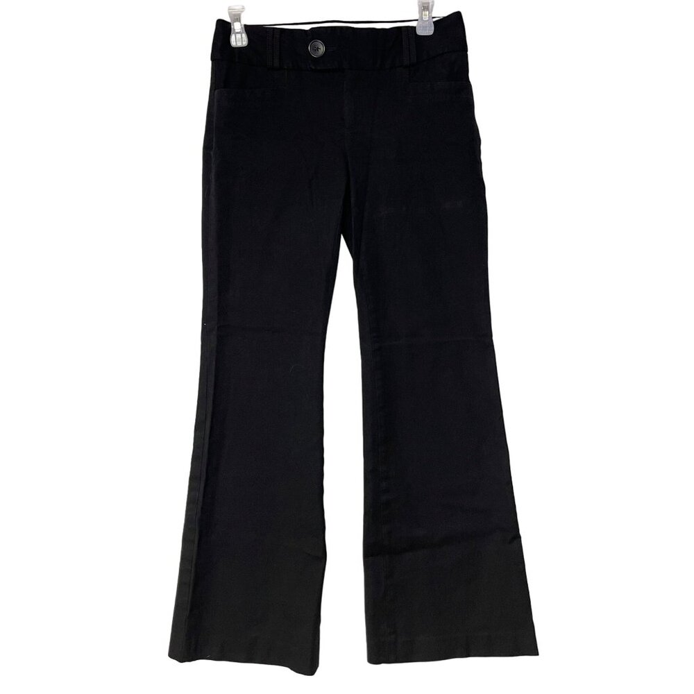 Banana Republic Womens Black Martin Fit Stretch Trouser Pants Size 4